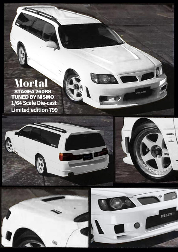 (Pre-Order) Mortal Nissan Stagea 260RS Nismo in White Limited to 799 Pcs 1:64