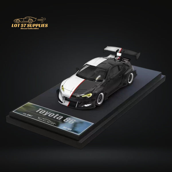 (Pre-Order) Aurora Model Toyota 86 Rocket Bunny Ordinary Version Blk/White 1:64