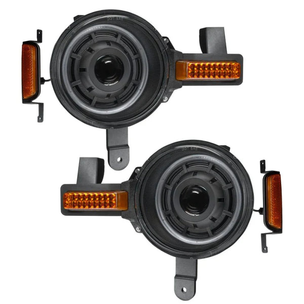 Oracle 2021+ Ford Bronco Oculus Bi-LED Projector Headlights - Amber/White Switchback SEE WARRANTY