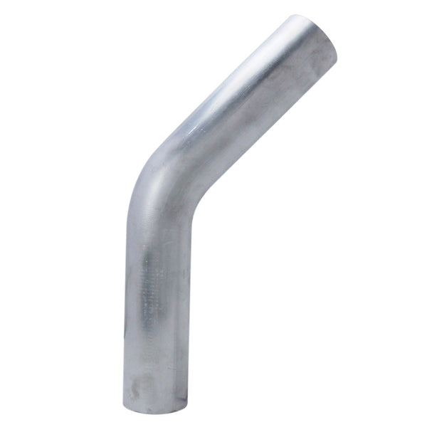 HPS 45 Degree Bend 6061 Aluminum Elbow Pipe Tubing, Mandrel Bent, Mill Finish