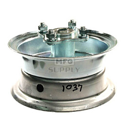 6" 2 piece Steel Wheel, 3-1/4" wide, 5/8" ID Bearing, flanged hub