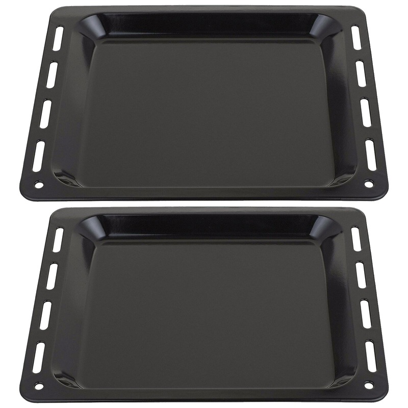 Baking Tray Enamelled Pan for Parkinson Cowan Oven Cooker (448mm x 360mm x 25mm, Pack of 2)