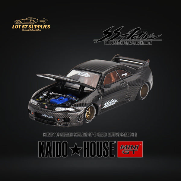 Mini GT x Kaido House Nissan Skyline GT-R (R33) Active Carbon R 1:64 KHMG116