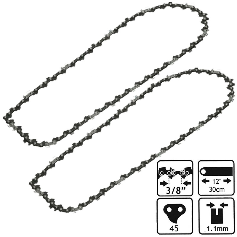 Chainsaw Chain 45 Drive Link 30cm 12″ 3/8″ for RYOBI OCS1830 RCS36 RCS36B Li x 2
