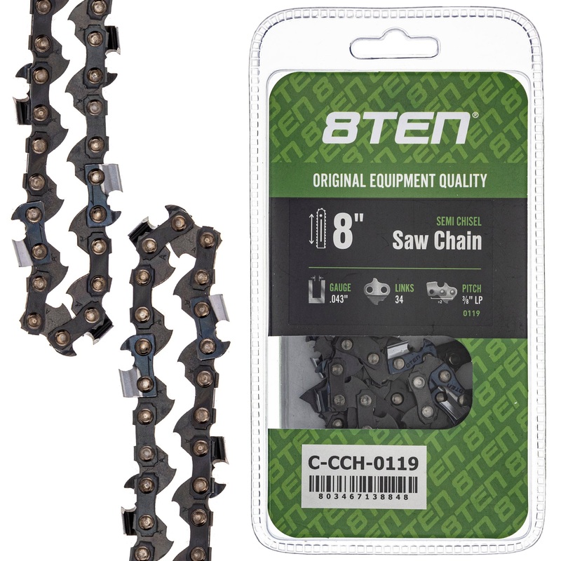 Chainsaw Chain 8 Inch .043 3/8 LP 34DL For Craftsman Poulan Oregon Oregon 90PX034G 61PMM334E H3834