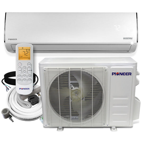 Pioneer Diamante Pro Series 18,000 BTU 19 SEER2 Ductless Mini-Split Air Conditioner Inverter+ Heat Pump Full Set 230V with 16 Ft. Kit