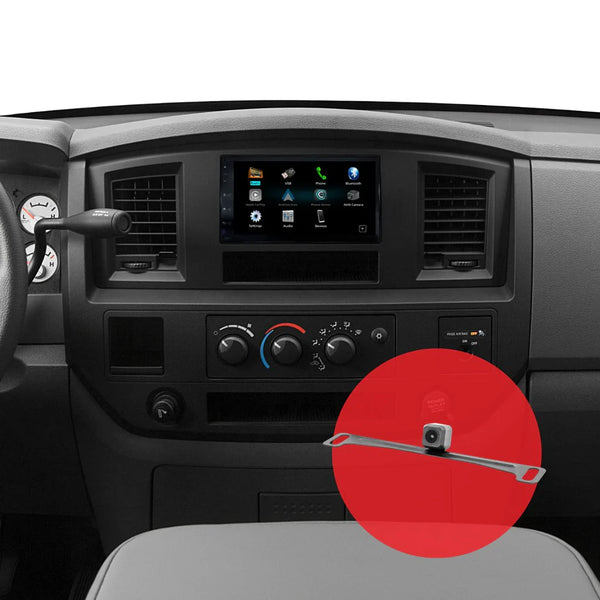 Dodge Ram Truck (2006-2008) 6.8" Plug-and-Play Radio Kit with Backup Camera Kit | New Model Radio