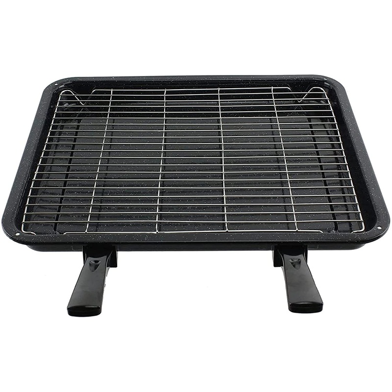 Extra Large Enamel Grill Tray & Rack for CDA Oven Cooker (370 x 440mm)