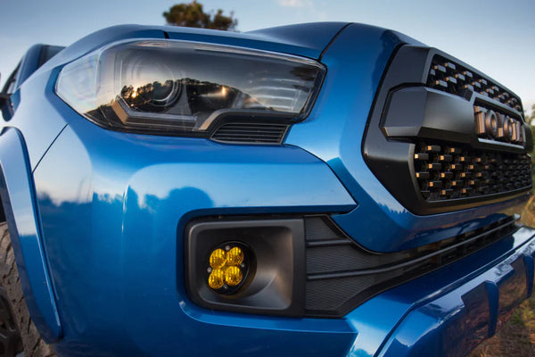 Baja Designs Toyota Tacoma (2012+)/Tundra (2014-21)/4Runner (2019+) LED Fog Light Kit, Squadron Sport (Amber)