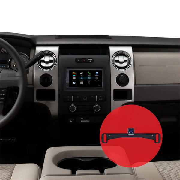 Ford F-150 (2009-2014) 6.8" Plug-and-Play Radio Kit with Rear License Plate Camera | New Model Radio