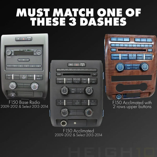 HORIZON10 Ford F-150 (2009-2014) 10" Plug-and-Play Radio Kit