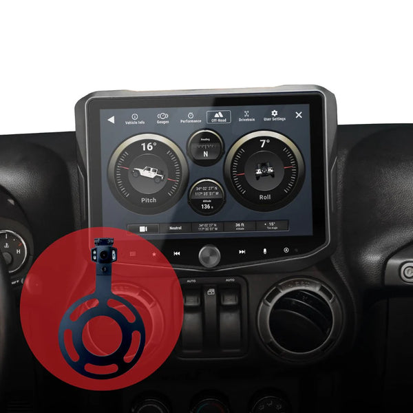 HORIZON10 Jeep Wrangler JK (2011-2018) 10" Radio Fully Integrated Kit with Backup Camera & Spare Tire Mount