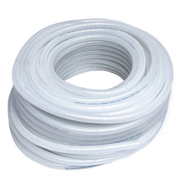 HPS High Tempearture Reinforced Clear Braided Silicone Hose Tubing