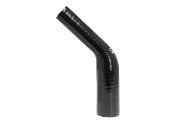 HPS 1-3/16" - 1-7/8" Silicone 45 Degree Elbow Reducer Coupler Hose, High Temp 4-ply Reinforced, 30mm - 48mm ID