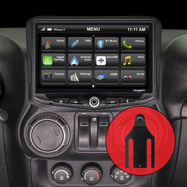 HEIGH10 Jeep Wrangler JK (2011-2018) 10" Radio Kit with Spare Tire Backup Camera