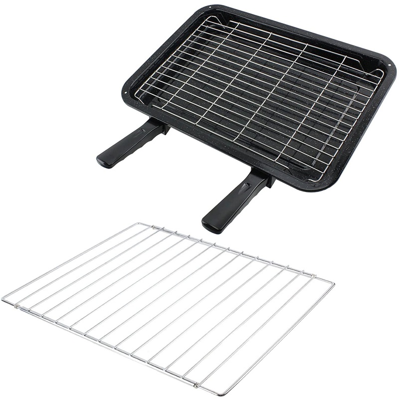 Large Grill Pan, Rack & Dual Detachable Handles with Adjustable Shelf for HYGENA Oven Cookers