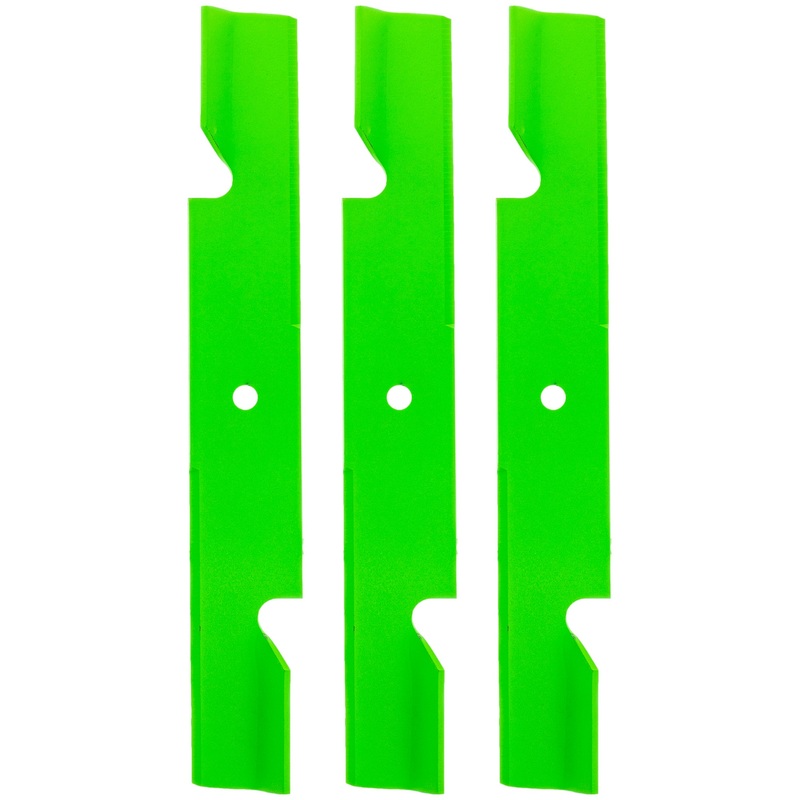 LawnRAZOR Blade for Hustler Raptor SD XD X-ONE 60-Inch Notched High Lift 3 Pack