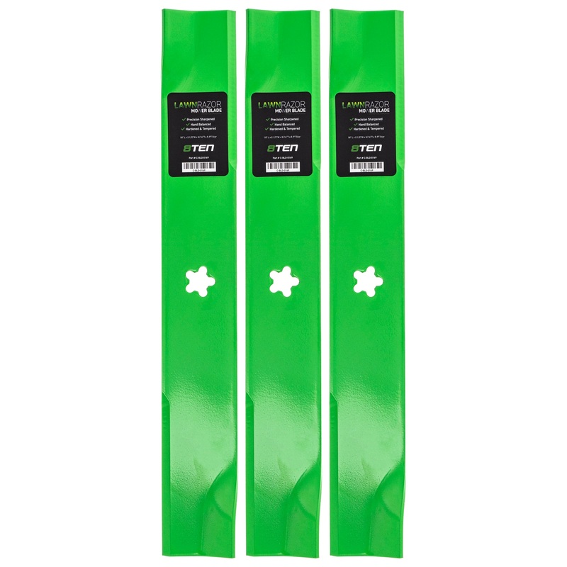 LawnRAZOR High Lift Blade For Husqvarna RedMax Jonsered 539112079 | 3-PACK