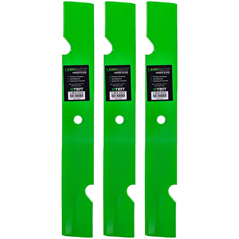 LawnRAZOR Notched High Lift Blade For Ferris MTD Pro Cub Cadet 5101756S 00050125 5101756 | 2-PACK