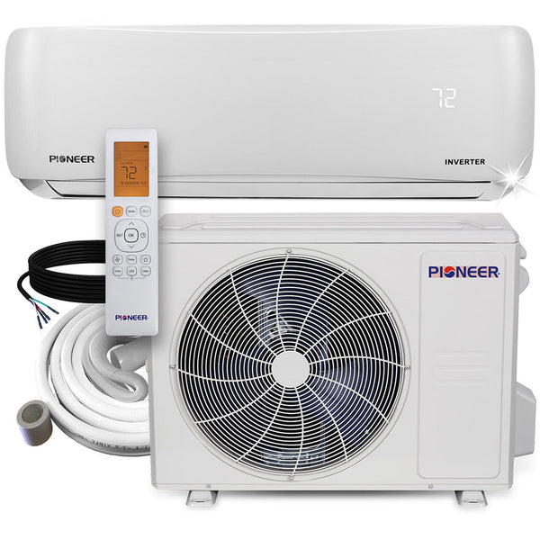 Pioneer 24,000 BTU 18 SEER2 Ductless Mini-Split Inverter+ Air Conditioner Heat Pump System Full Set 230V