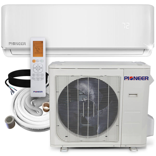 Pioneer 30,000 BTU 18.6 SEER2 Ductless Mini-Split Inverter+ Air Conditioner Heat Pump System Full Set 230V