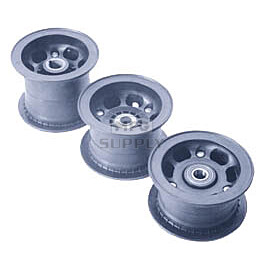 5" Azusalite Wheel, 3-1/2" wide, 1" to 3/4" Step Live Axle