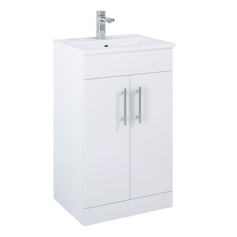 Sonas Belmont Square Gloss White 50cm Vanity Unit | SQBEL50WH
