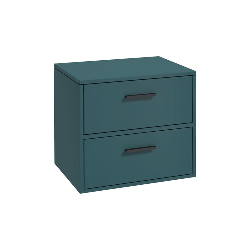 Sonas Finland 60Cm Unit With Countertop Black Handle Matt Ocean Blue | BFIN60CTOB