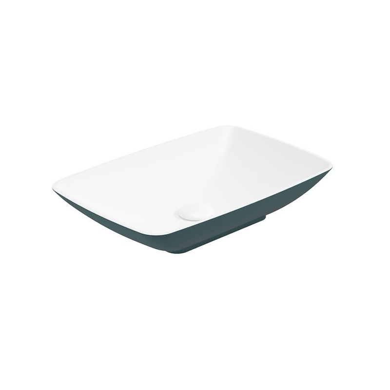 Sonas Skl Rectangle Wash Basin 600X400 White – Ocean Blue And Waste | UF0436