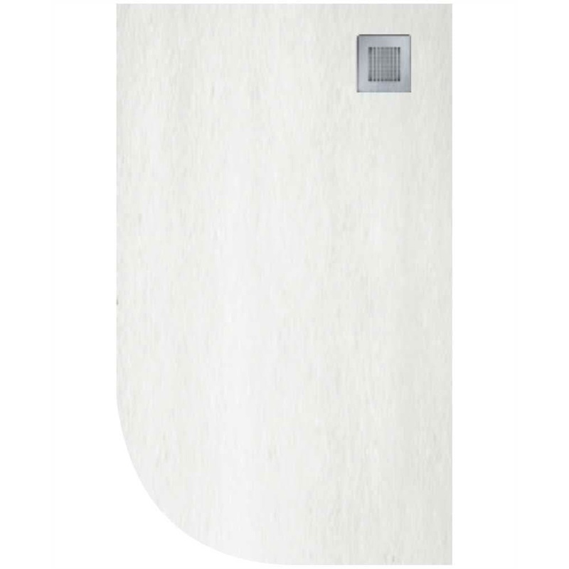 Sonas Slate White 1000X800Mm Rh Offset Quadrant Shower Tray & Waste | NSLQ1080RHWH
