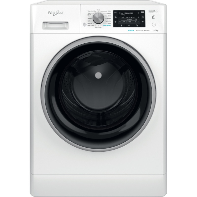 Whirlpool Freestanding FreshCare+ Washer Dryer | White | 11+7kg | D/A Rated | FFWDD 1174269 BSV